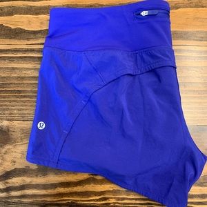 Bright Blue Lululemon Speed Up short - Sz 8